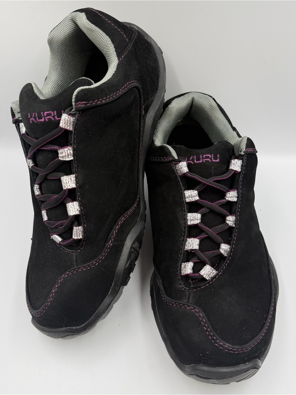 Kuru Chicane Trail Shoe Black Boysenberry Women 9.5W Cushion Plantar Fasciitis